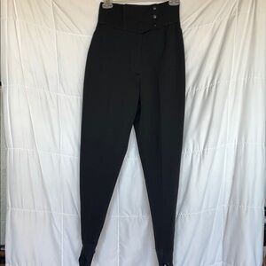 Vintage Club International Black Ski Style Stirrup Pants Tagged Size 14L
